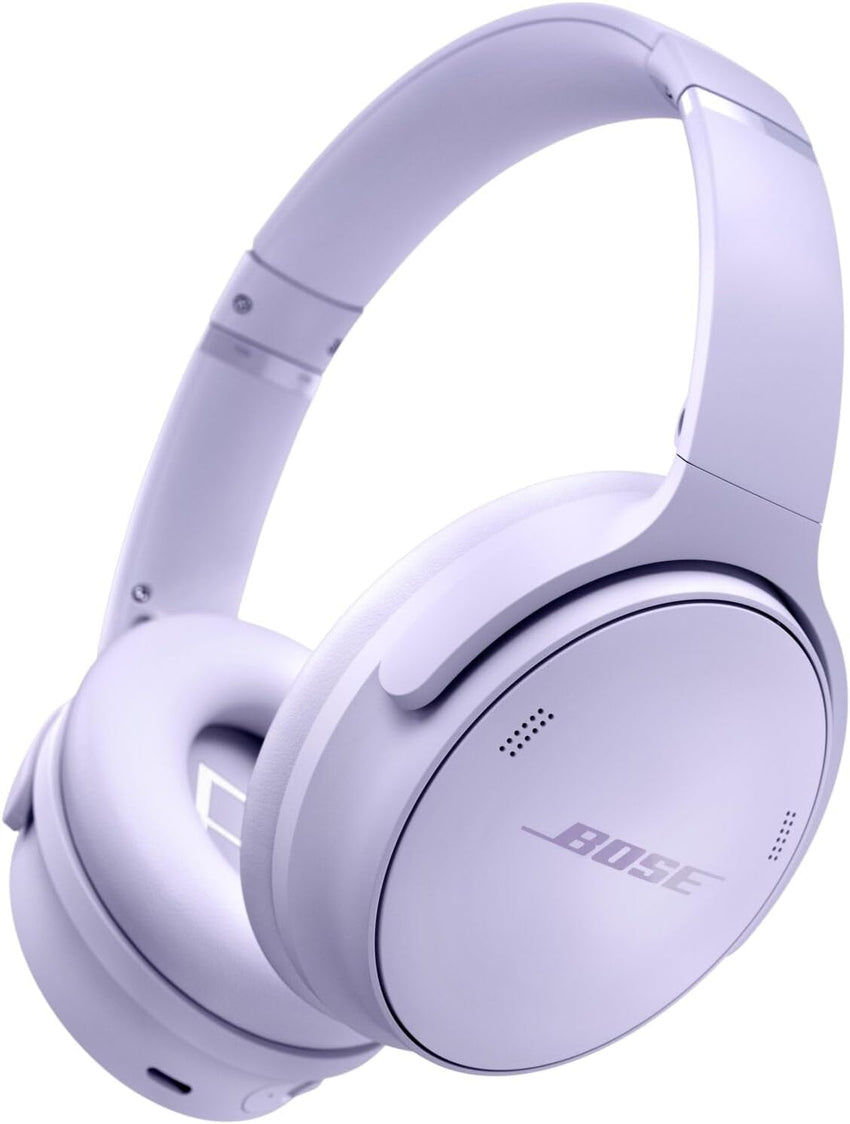 Bose QuietComfort Headphones - Wireless Bluetooth Headphones, Active Over Ear Noise Cancelling and Mic, USB-C Charging, Deep Bass, Up to 24 Hours of Playtime, Moonlight Grey - Limited Edition Color