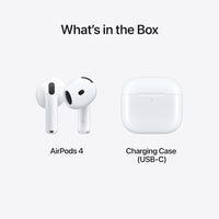 AirPods 4 with MagSafe Case (USB-C) Wireless Earbuds (White, True Wireless) Active Noise Cancellation，With One Year Warranty