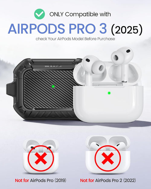 Étui pour AirPods avec verrouillage, porte-clés et kit de nettoyage