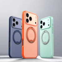 Upgraded 360 Magnetic Stand for iPhone 17 Pro Max Case with Camera Control, Fit for MagSafe with Ring, Mil-Grade Protection, Translucent Slim for iPhone 17 ProMax Case Ostand